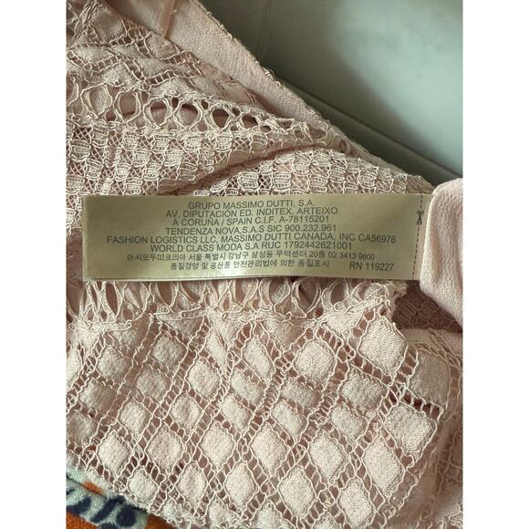 Massimo Dutti Blush Textured Cotton Blouse – Size 2 - Picture 5 of 7